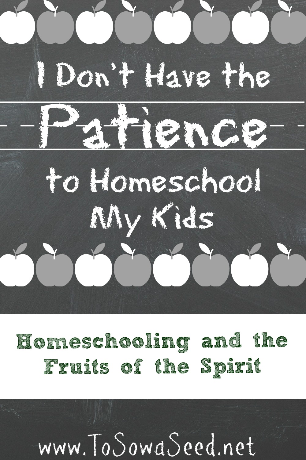 "I Don't Have the Patience to Homeschool."